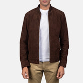 Takon Mocha Suede Bomber Jacket – a premium suede jacket
